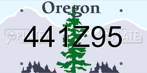441Z95 Oregon License Plate