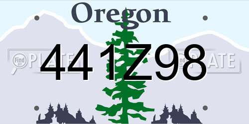 441Z98 Oregon License Plate