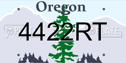 4422RT Oregon License Plate