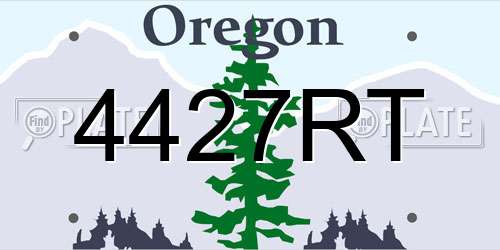 4427RT Oregon License Plate