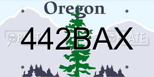 442BAX Oregon License Plate