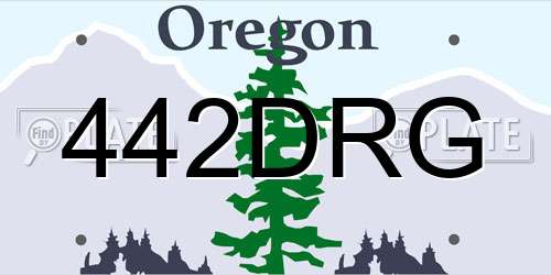 442DRG Oregon License Plate
