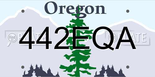442EQA Oregon License Plate