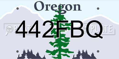 442FBQ Oregon License Plate