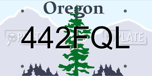 442FQL Oregon License Plate