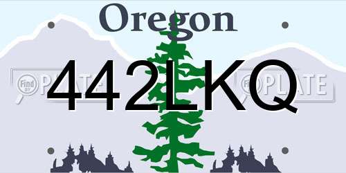 442LKQ Oregon License Plate
