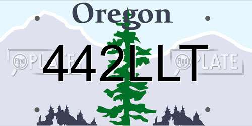 442LLT Oregon License Plate