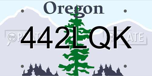 442LQK Oregon License Plate