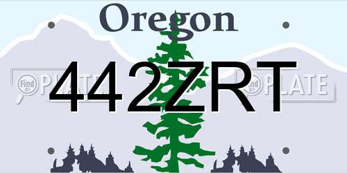 442ZRT Oregon License Plate