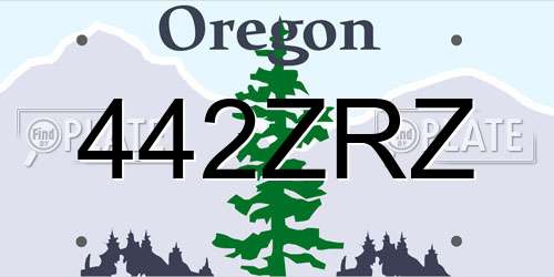 442ZRZ Oregon License Plate
