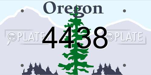 4438 Oregon License Plate
