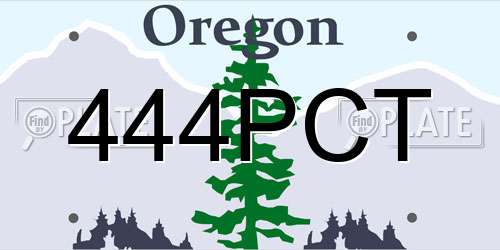 444PCT Oregon License Plate