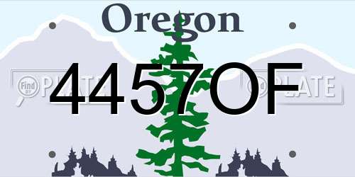 4457OF Oregon License Plate