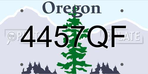 4457QF Oregon License Plate