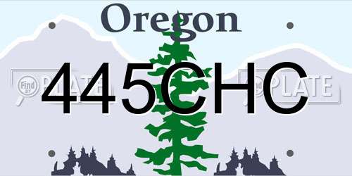445CHC Oregon License Plate