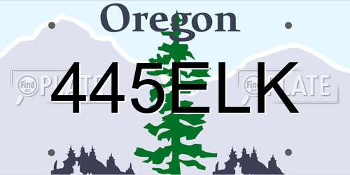 445ELK Oregon License Plate