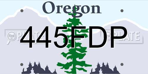 445FDP Oregon License Plate