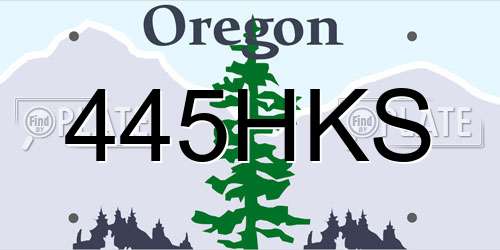 445HKS Oregon License Plate