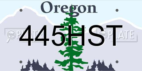 445HST Oregon License Plate