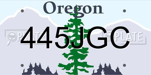 445JGC Oregon License Plate