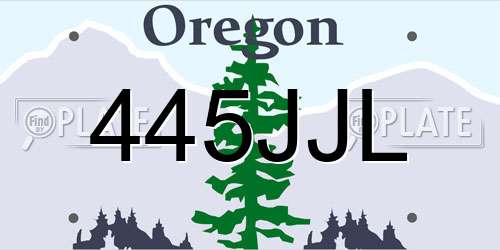 445JJL Oregon License Plate