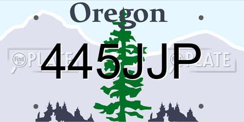 445JJP Oregon License Plate