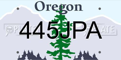 445JPA Oregon License Plate