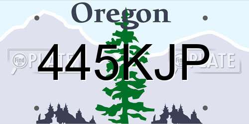 445KJP Oregon License Plate