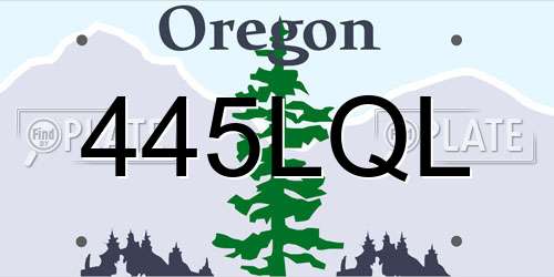 445LQL Oregon License Plate