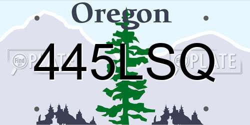 445LSQ Oregon License Plate