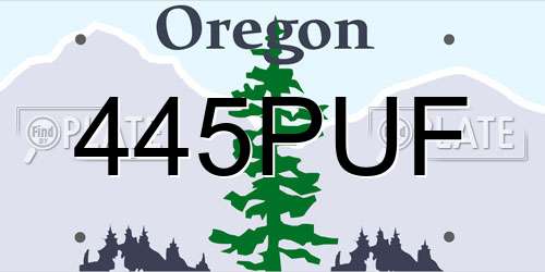 445PUF Oregon License Plate