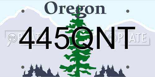 445QNT Oregon License Plate