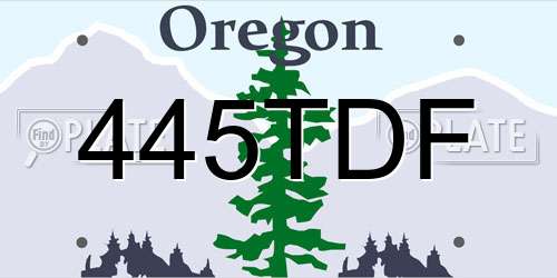 445TDF Oregon License Plate