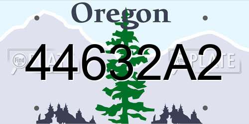 44632A2 Oregon License Plate