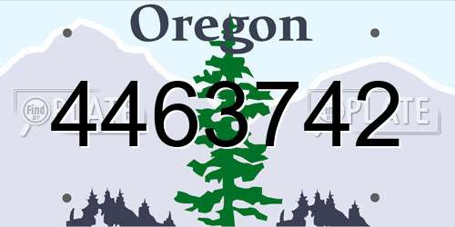 4463742 Oregon License Plate