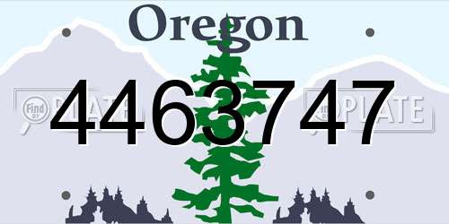 4463747 Oregon License Plate