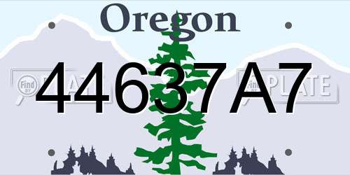 44637A7 Oregon License Plate