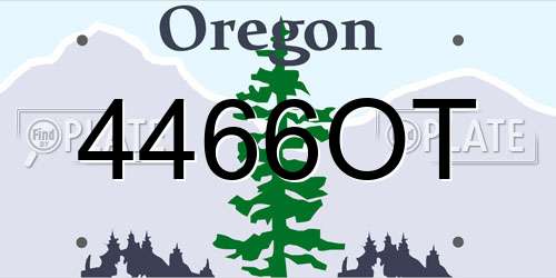 4466OT Oregon License Plate