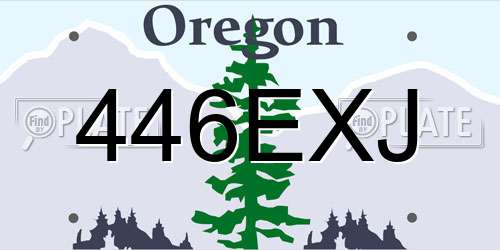 446EXJ Oregon License Plate