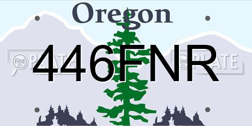 446FNR Oregon License Plate