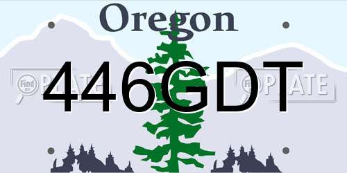 446GDT Oregon License Plate