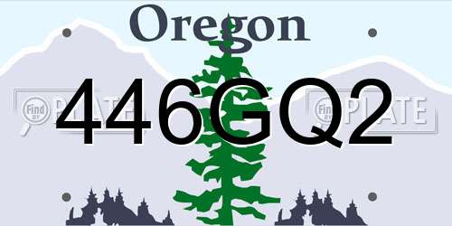 446GQ2 Oregon License Plate