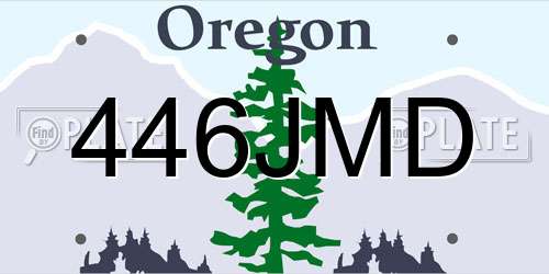 446JMD Oregon License Plate