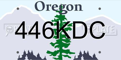 446KDC Oregon License Plate