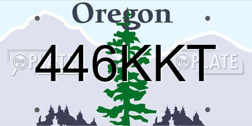 446KKT Oregon License Plate