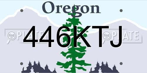 446KTJ Oregon License Plate