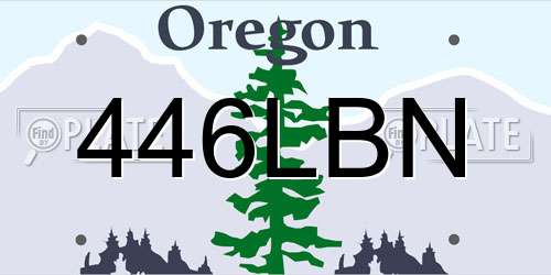 446LBN Oregon License Plate