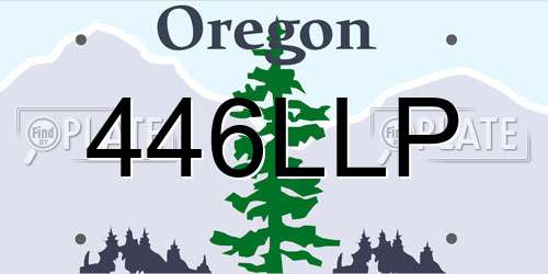 446LLP Oregon License Plate