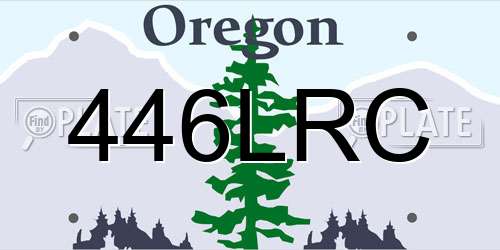 446LRC Oregon License Plate