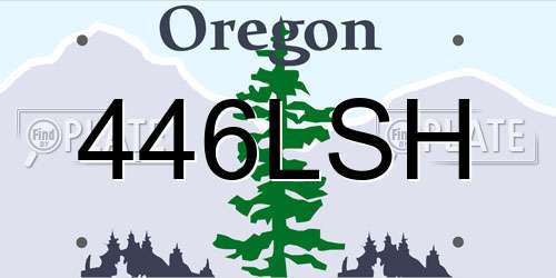 446LSH Oregon License Plate